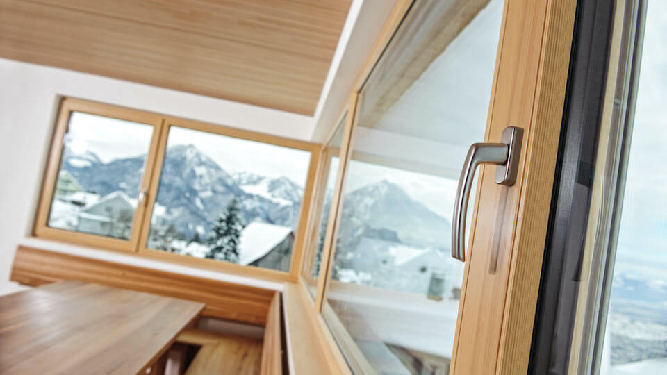 Holz-Alu Fenster Innenansicht